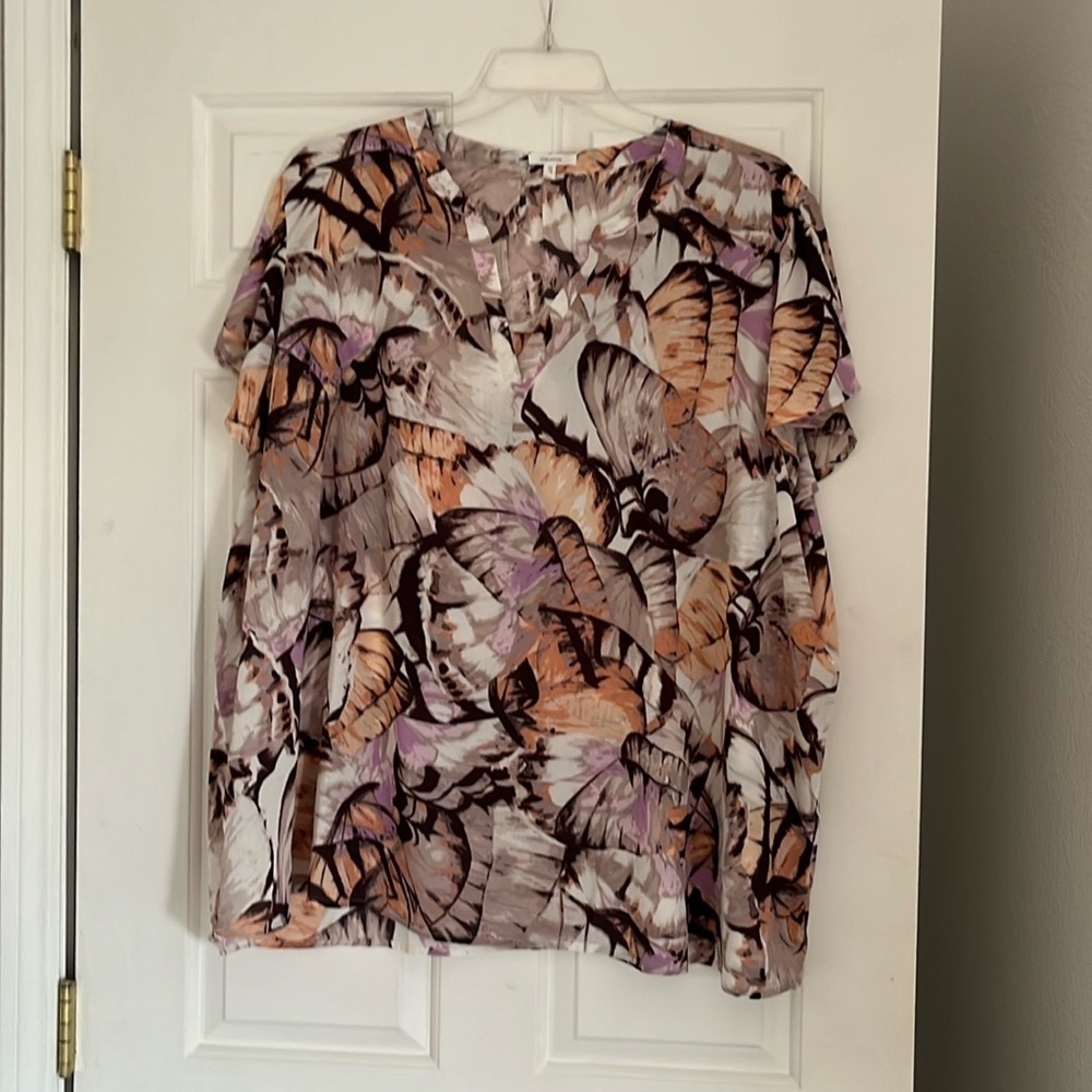 Maurice’s Atwood Short Sleeve Blouse Butterfly Wing Print 4X